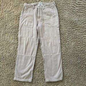 BDG Urban Outfitters Skate Carpenter Pants Wide Leg Utility Beige W31 L32